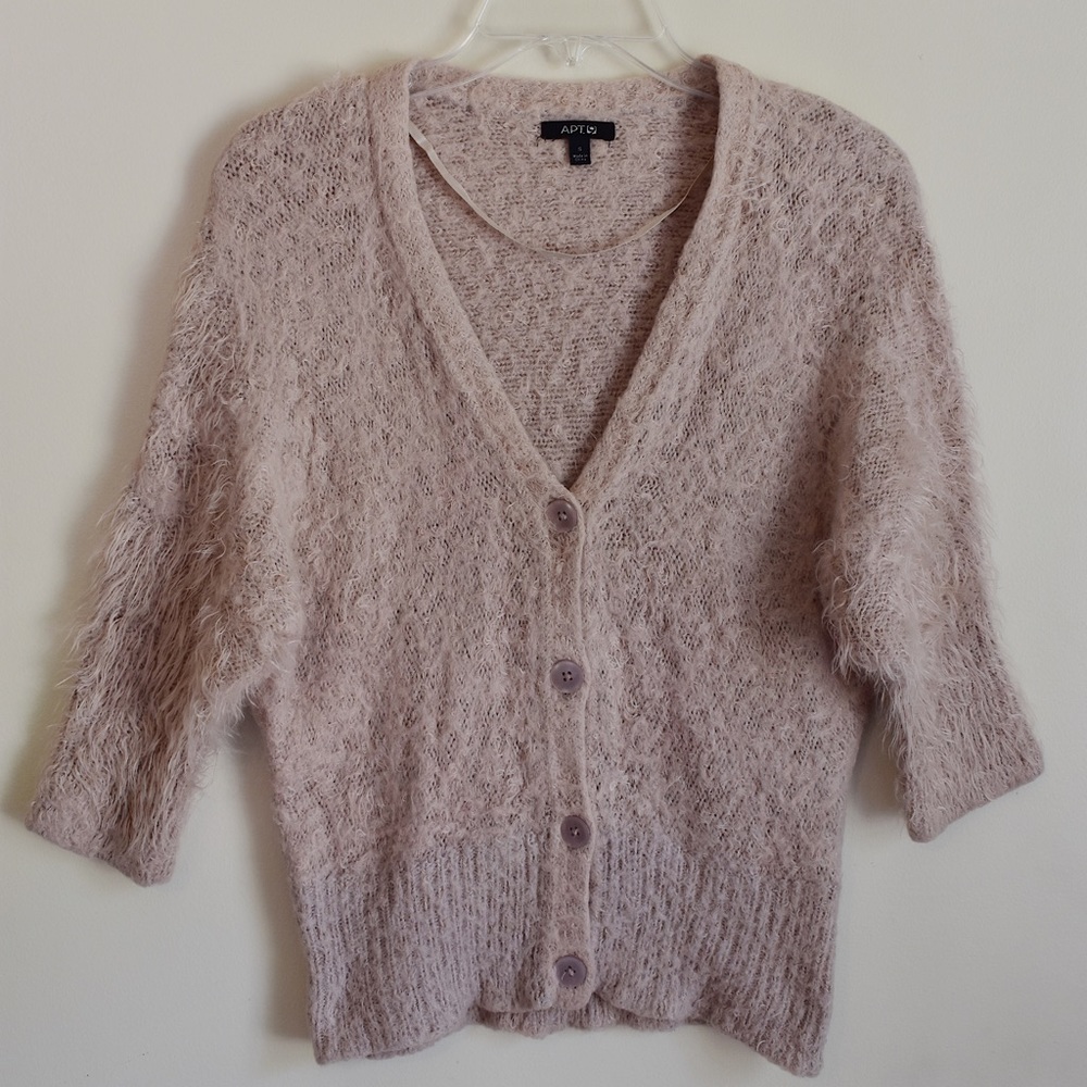 2/$25 Apt.9 Fuzzy Blush Sweater Cardigan